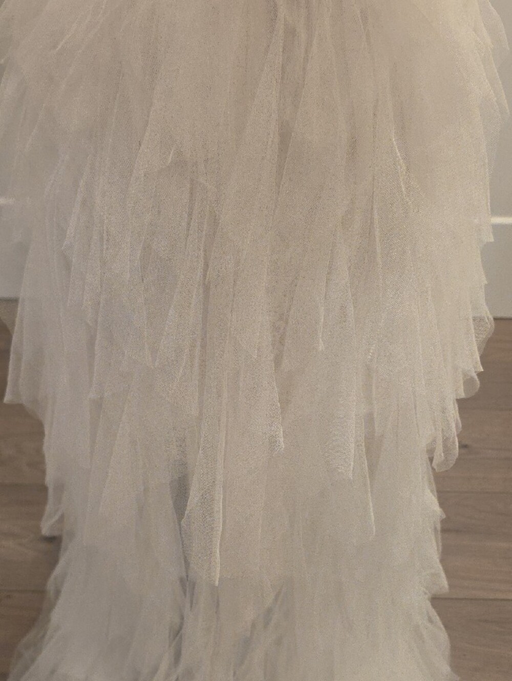 For Love & Lemons White Strapless corset  Tulle high low dress. Size XL NWTS - Picture 9 of 16